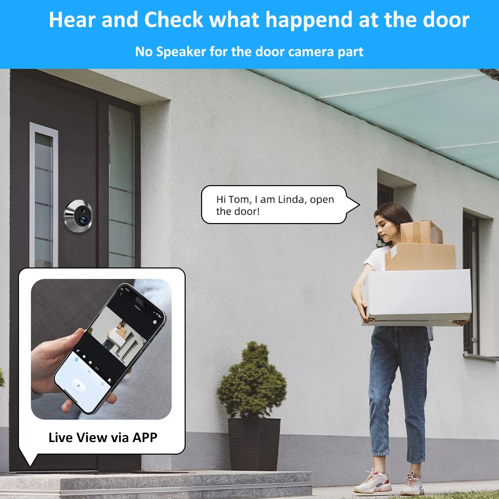 Smart Life WiFi Türspion Kamera 4.3" 3MP Bildschirm