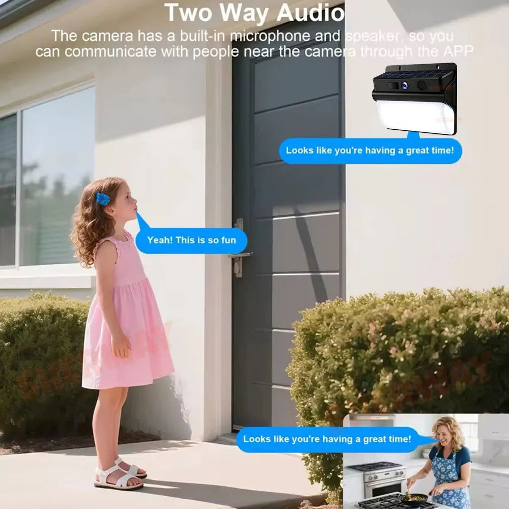 2K solar camera with Wi-Fi, battery & color night vision