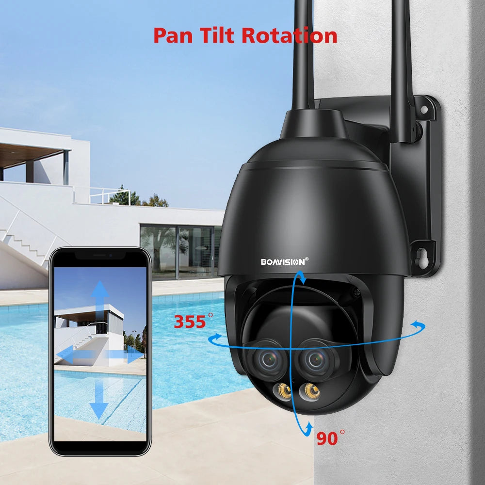 8MP Dual-Lens WLAN/4G/POE Kamera mit Auto-Tracking