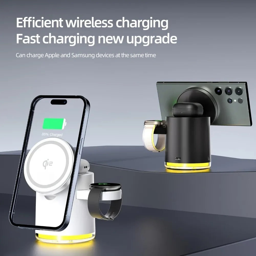 Faltbare 4-in-1 Qi2 Ladestation für iPhone & Watch