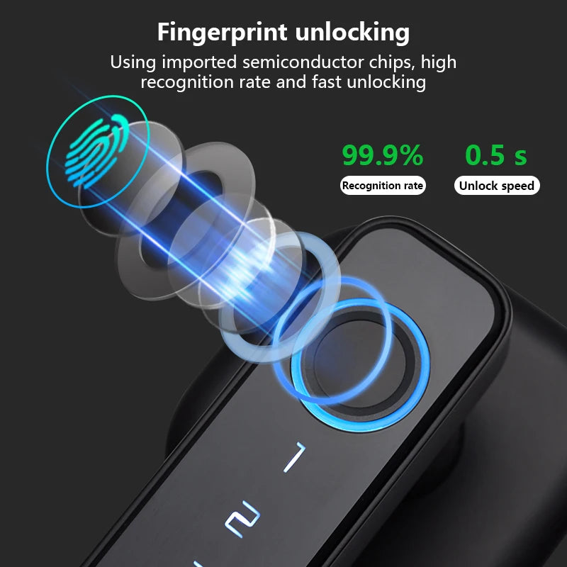 Bluetooth Türschloss mit Fingerabdruck und Passwort