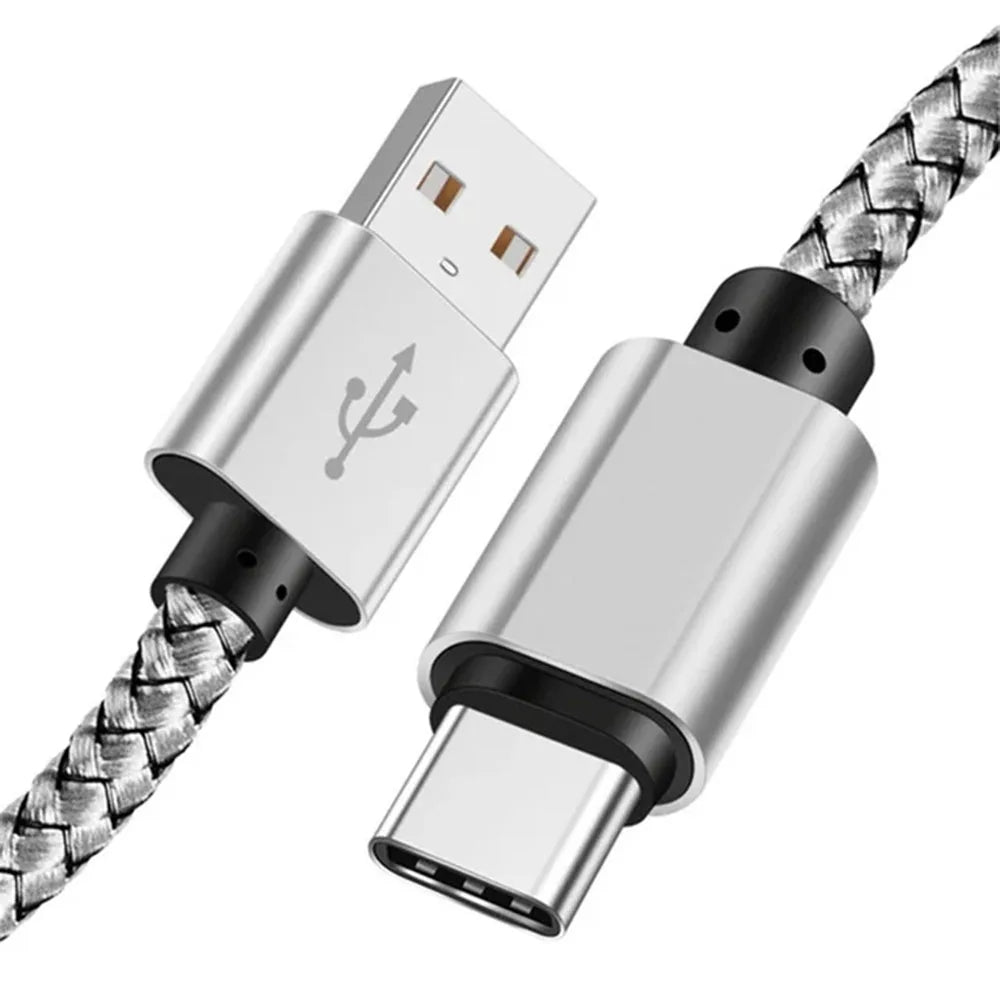 Nylon USB A auf Typ C Ladekabel
