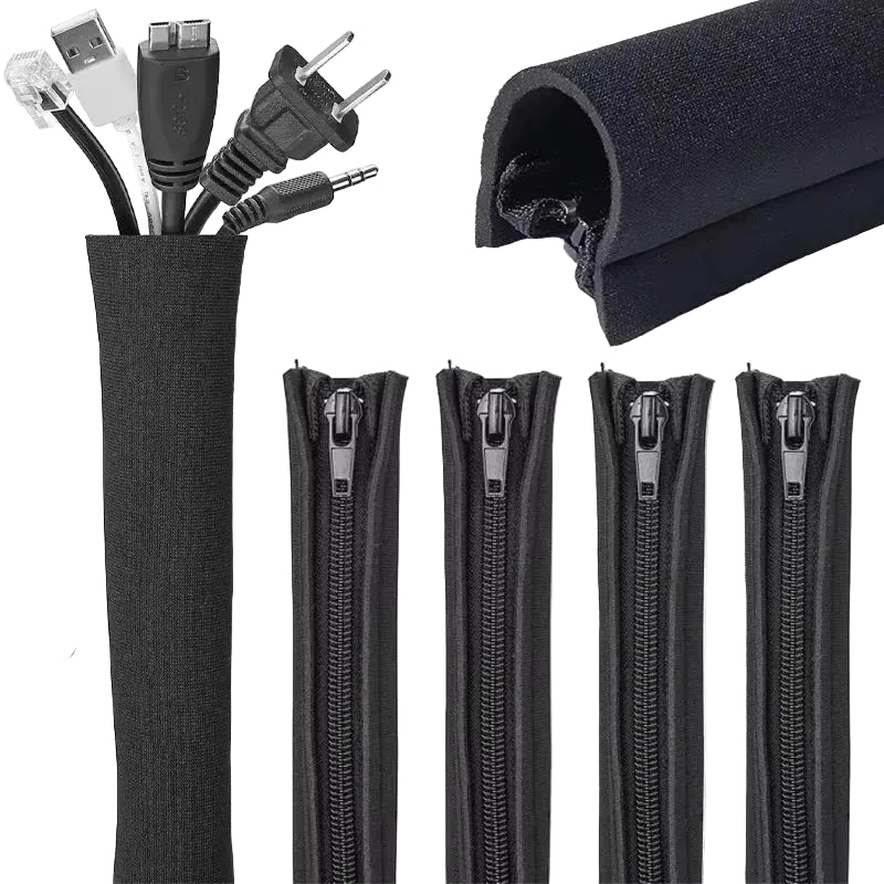 USB-Kabelmanagement-Hülle mit Reißverschluss für Zuhause