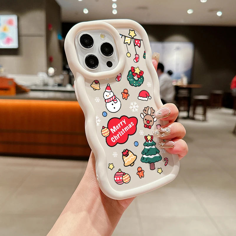 Niedliche Weihnachtsbaum Schneeflocke Hülle Samsung S25