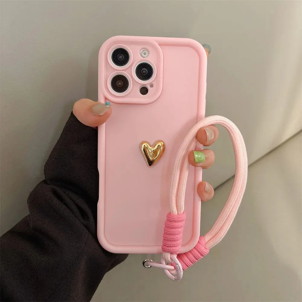 3D Love Heart Hülle mit Handgriff für Pixel 9 Pro