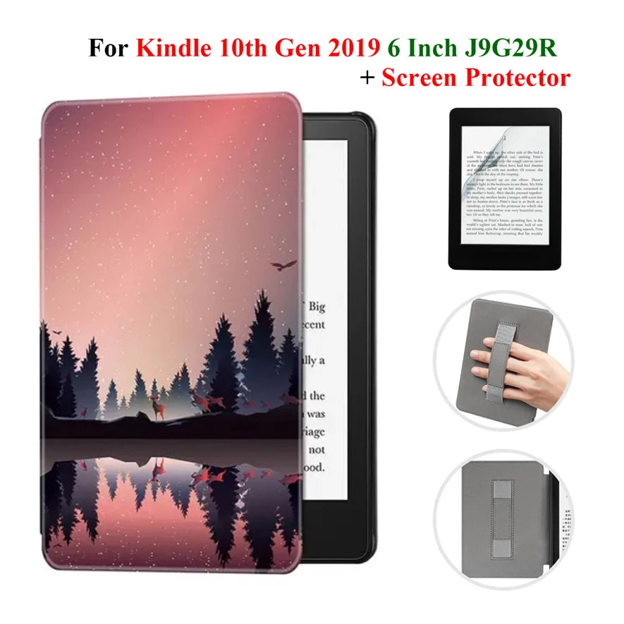 Hülle + Folie für Kindle 10. Gen 6 Zoll