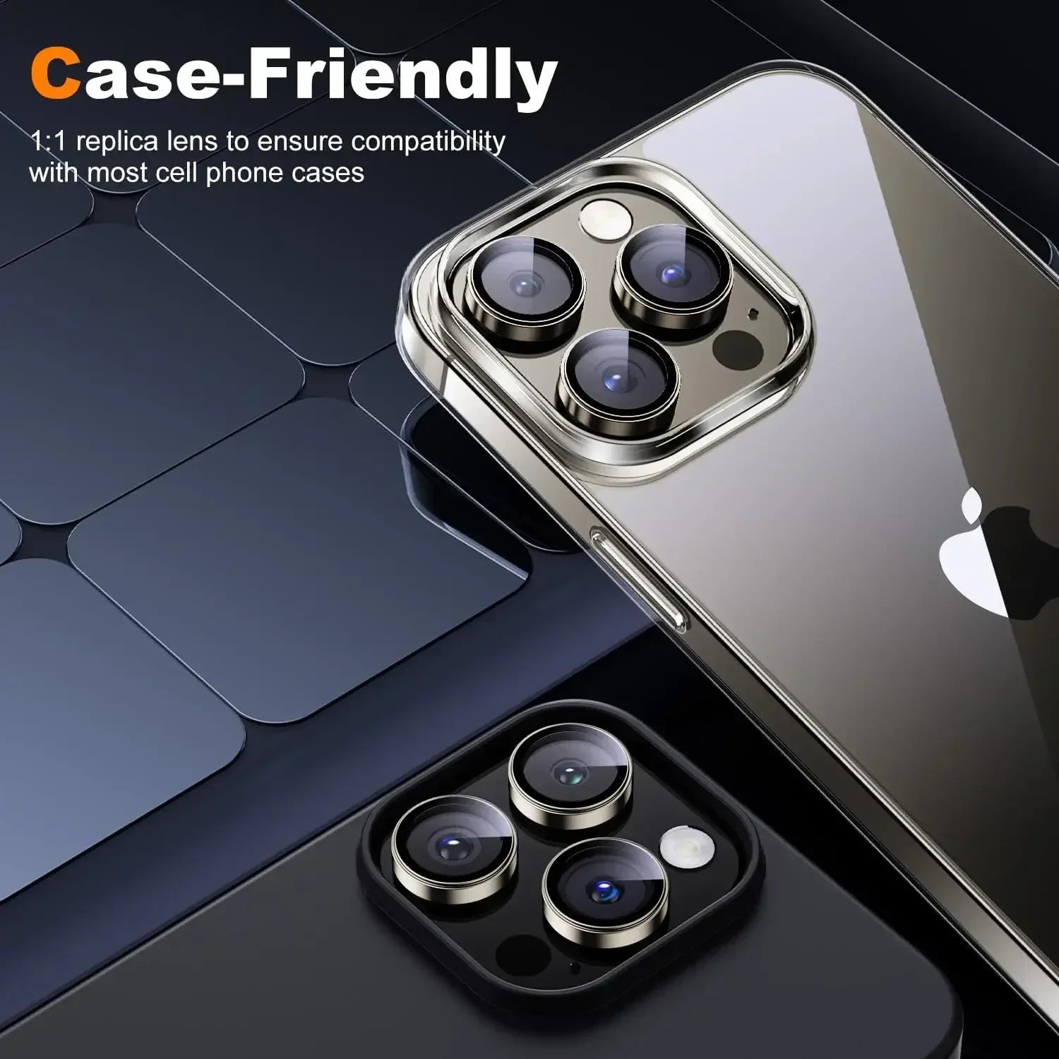 Titanium camera lens protector for iPhone 17 Pro Max