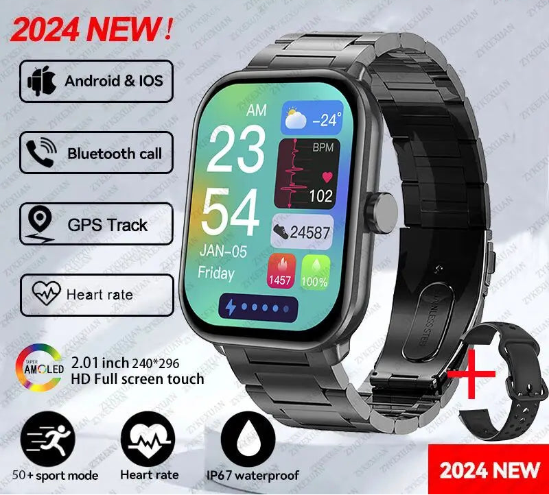 Moderne Sport-Smartwatch mit AMOLED und GPS 2025