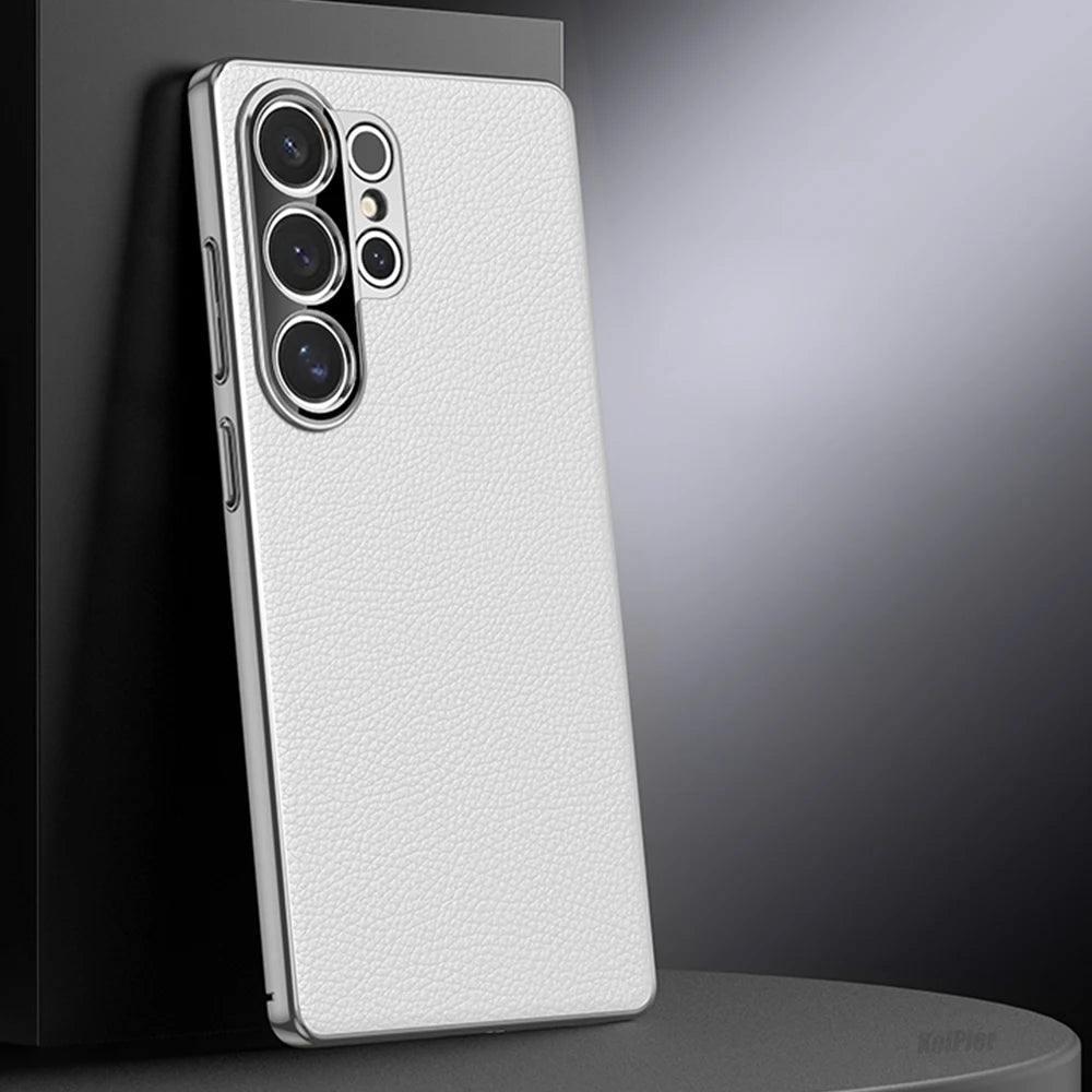 Luxuriöse Lederhülle für Samsung S25 Ultra Plus