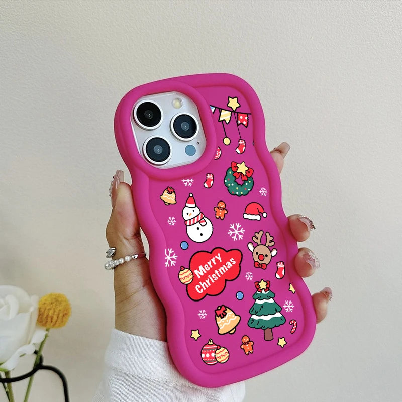 Niedliche Weihnachtsbaum Schneeflocke Hülle Samsung S25