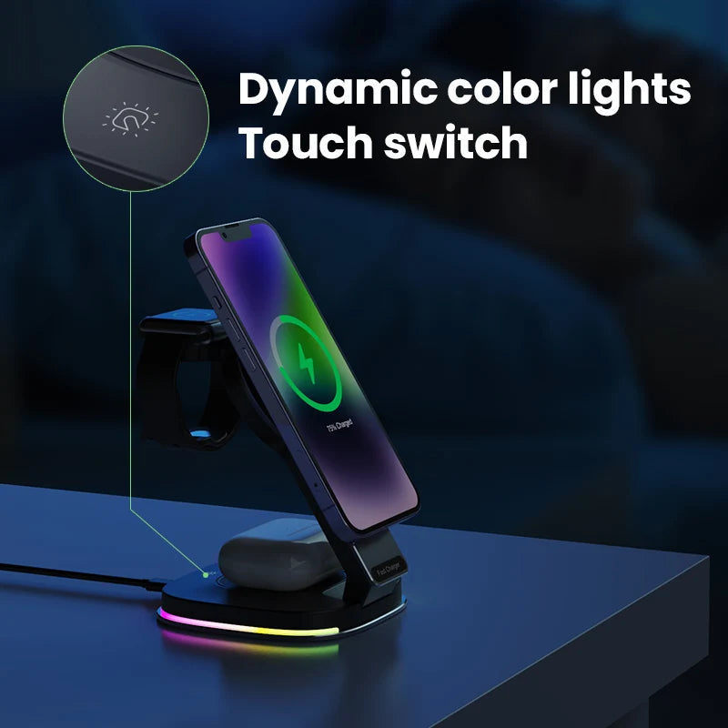 3-in-1 Maxsafe Qi2 Foldable Ultra-Fast Charging Stand