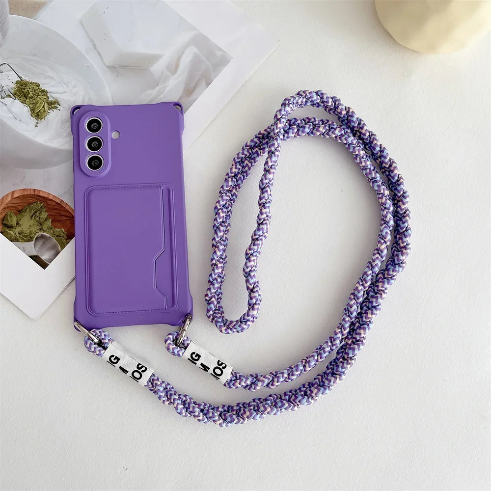 Braided Crossbody Lanyard for Samsung Galaxy