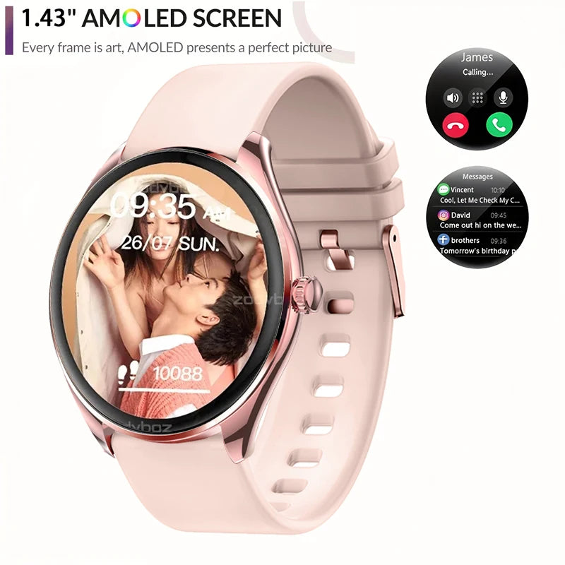 Ultra-thin smartwatch with 1.43" AMOLED HD display