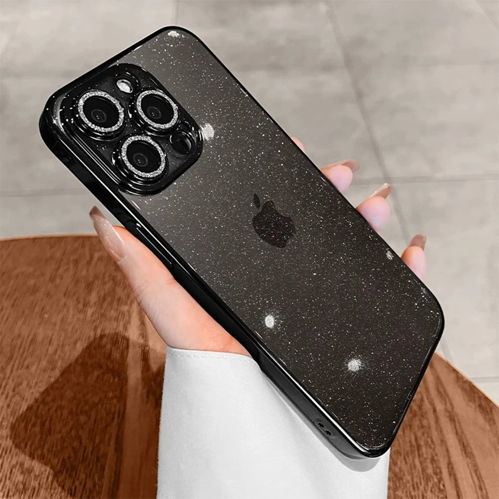 Glitzernde transparente Hülle für iPhone 17 Pro Max