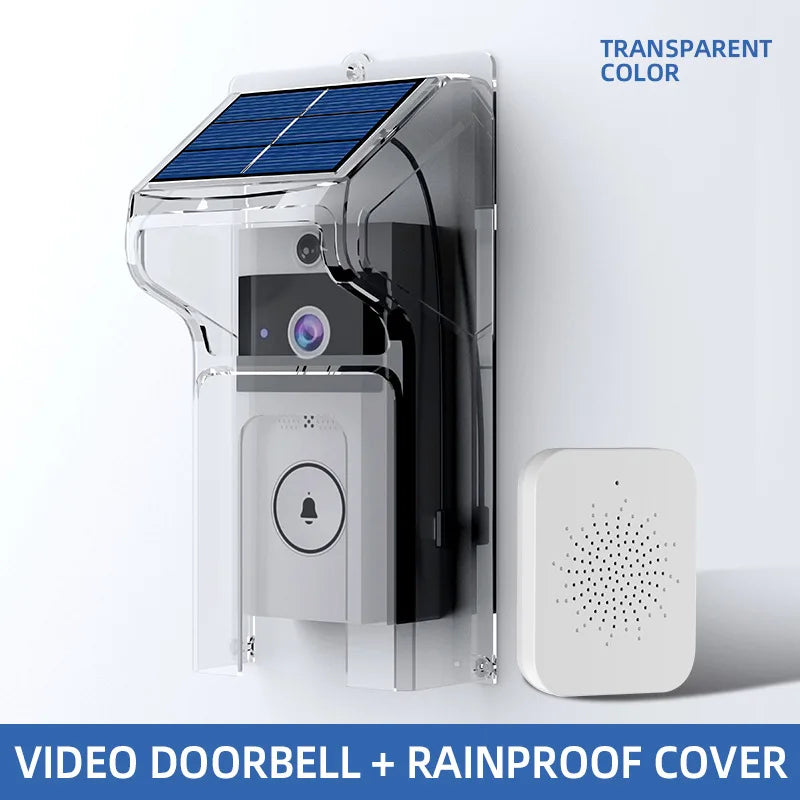 U9 Solar Video Türklingel mit Regenabdeckung und langer Standby-Zeit