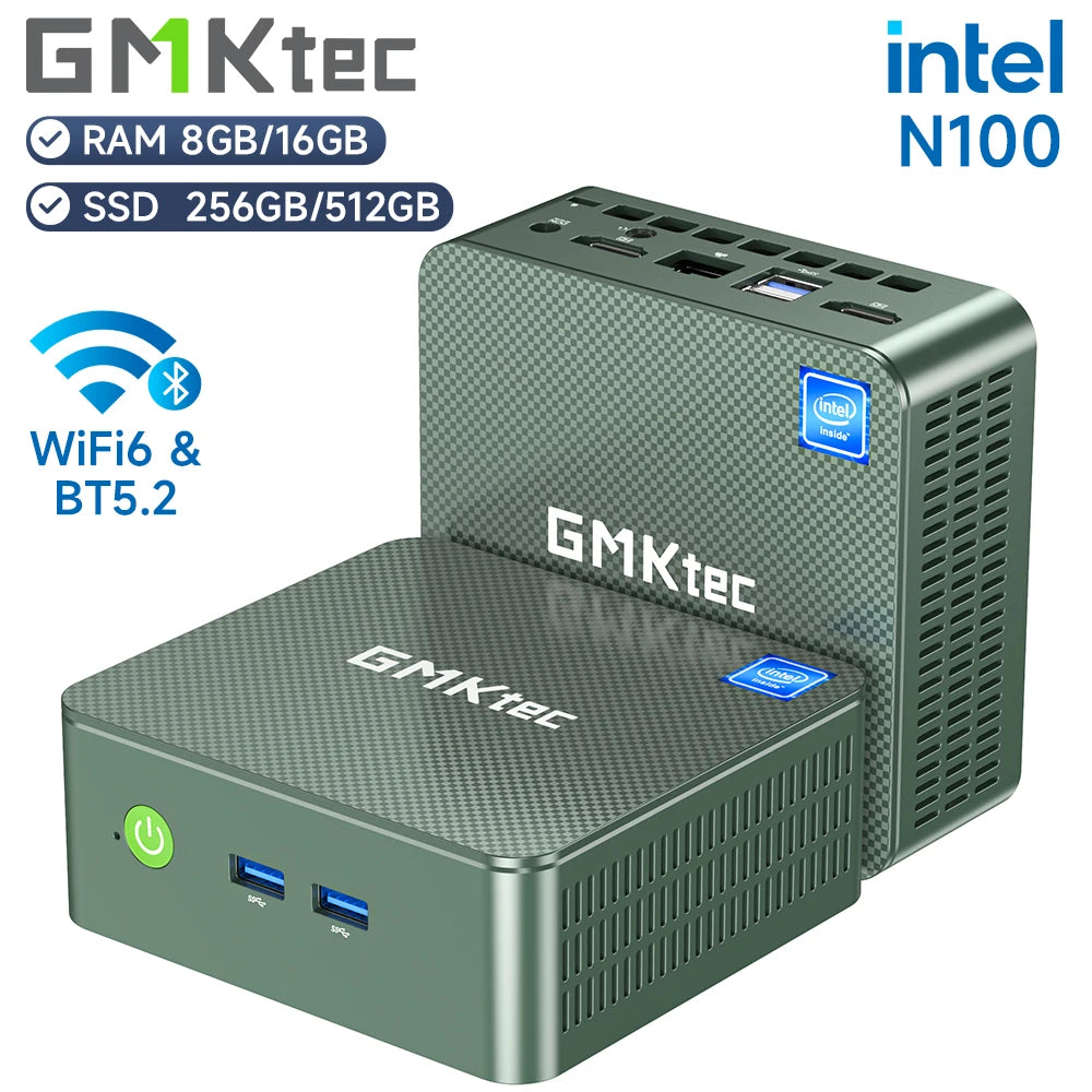 GMKtec G3 Mini-PC N100 16GB 512GB WiFi6 Windows 11