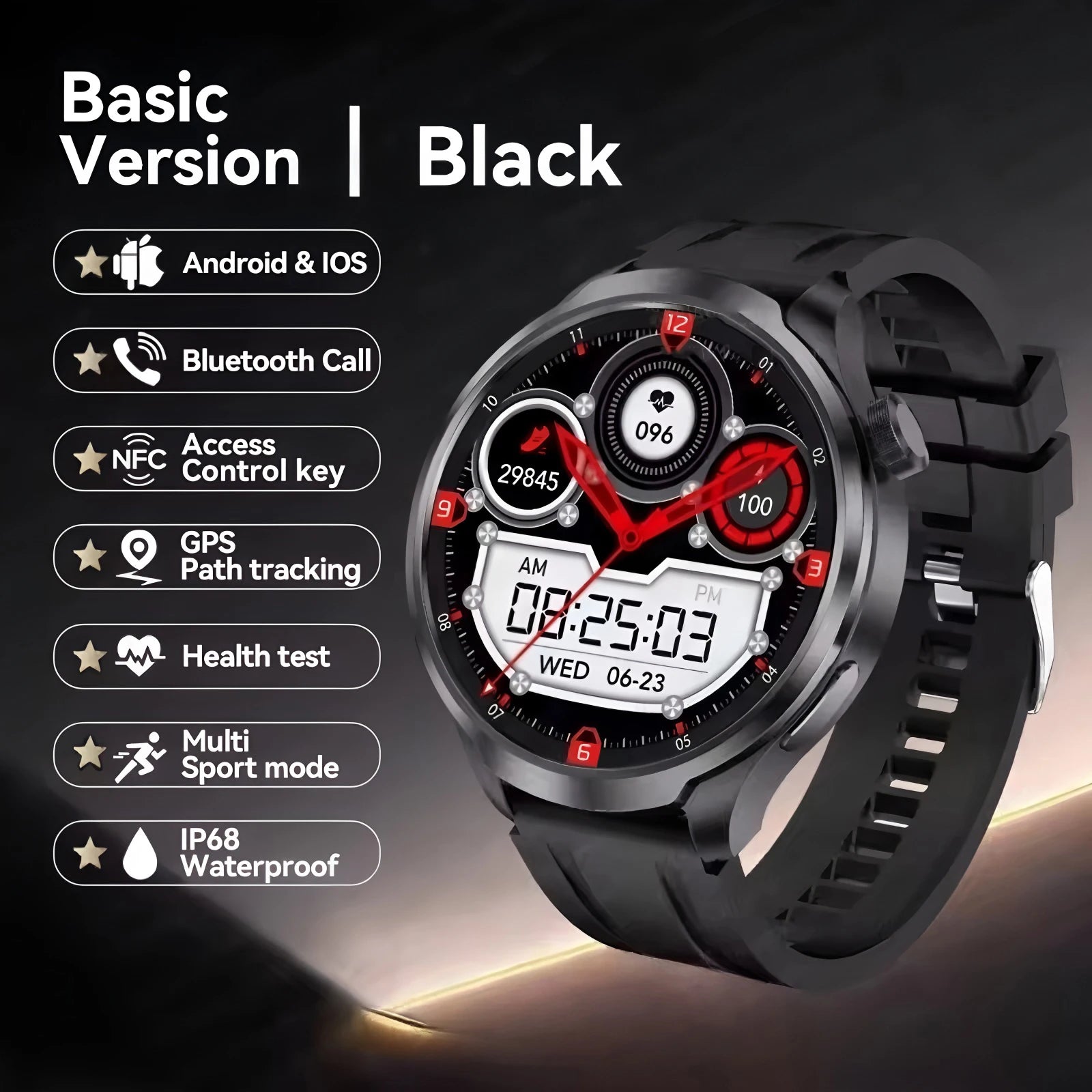 1,61" AMOLED GPS Smartwatch für Damen & Herren