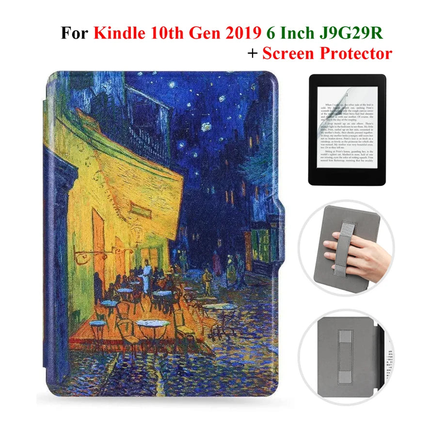 Hülle + Folie für Kindle 10. Gen 6 Zoll