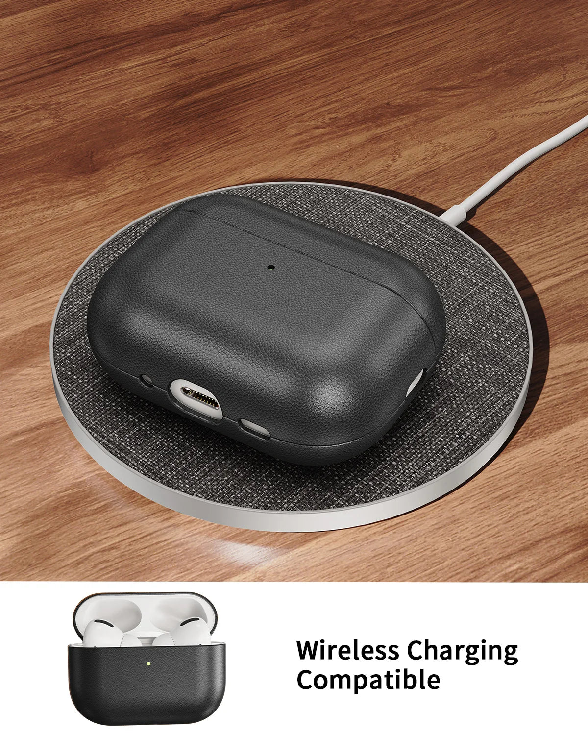 Echtleder‑Schutzhülle für AirPods Pro 3 Stoßfest