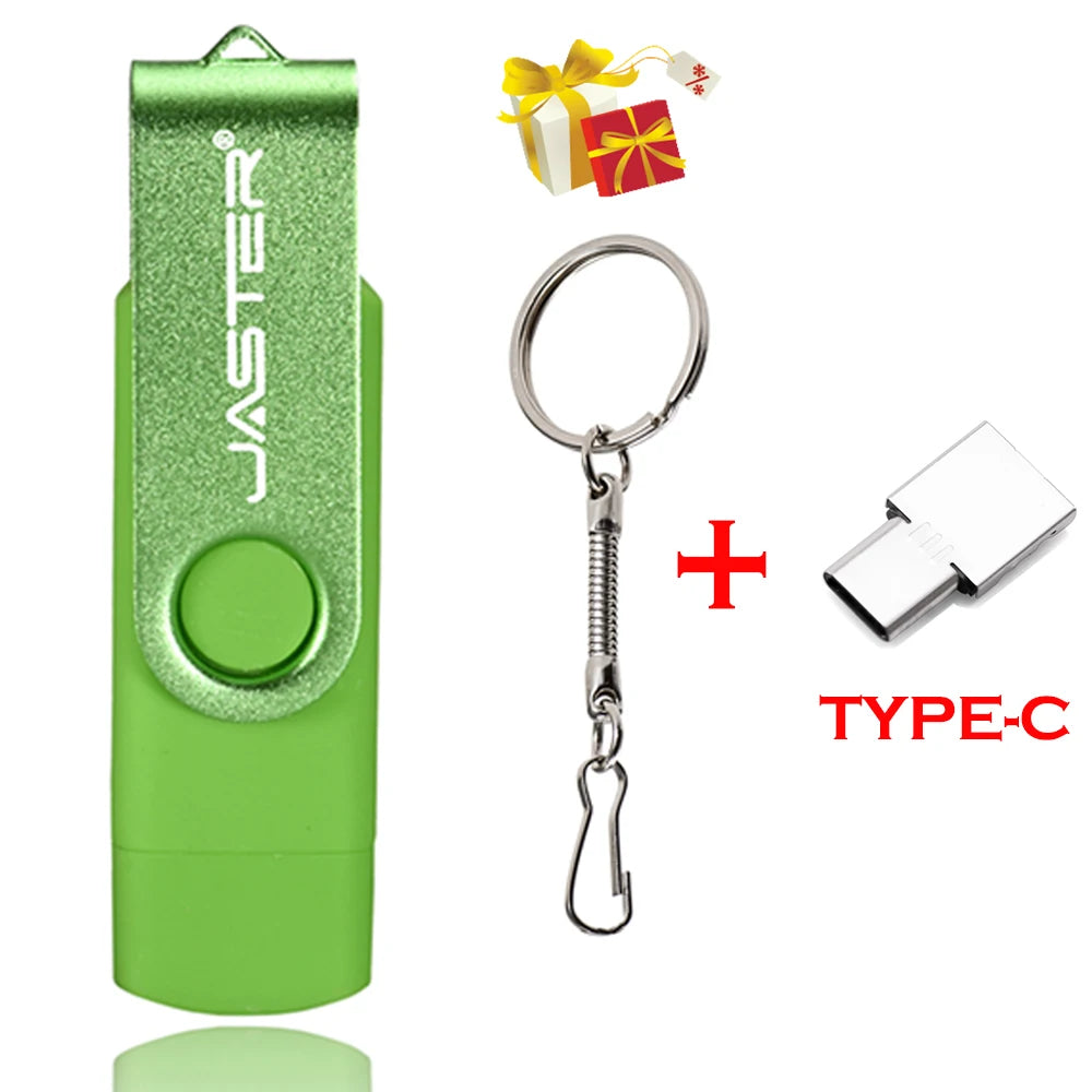 JASTER USB-Stick drehbar 128GB mit Logo Geschenk