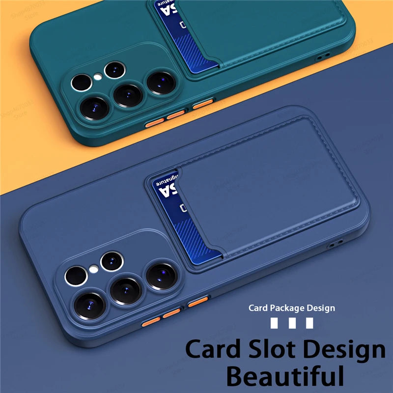 Silikonhülle mit Kartenfach Samsung