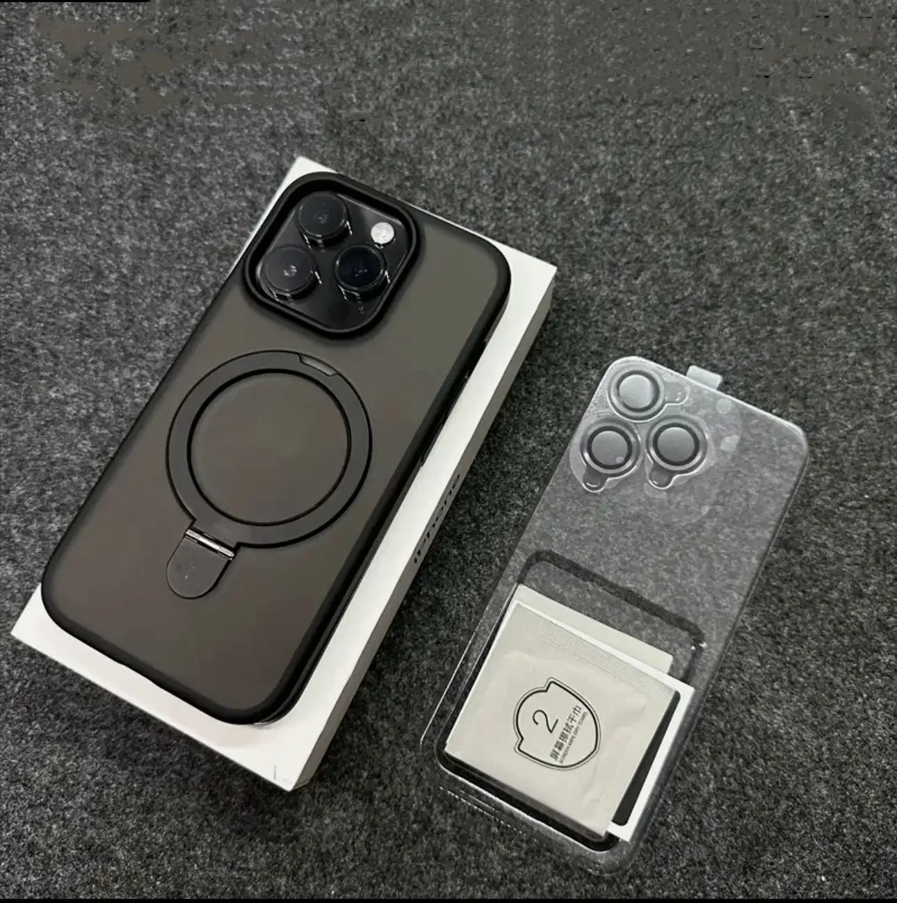 Magnethülle mit Ring für iPhone 12–16