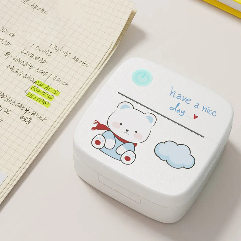 Portable mini thermal printer with Bluetooth, no ink required