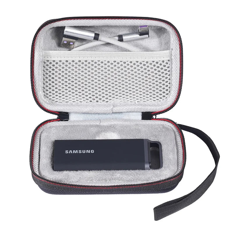 Hardcase Schutzhülle für externe SSD – Robuste Tragetasche mit Organizer für mobile Festplatten