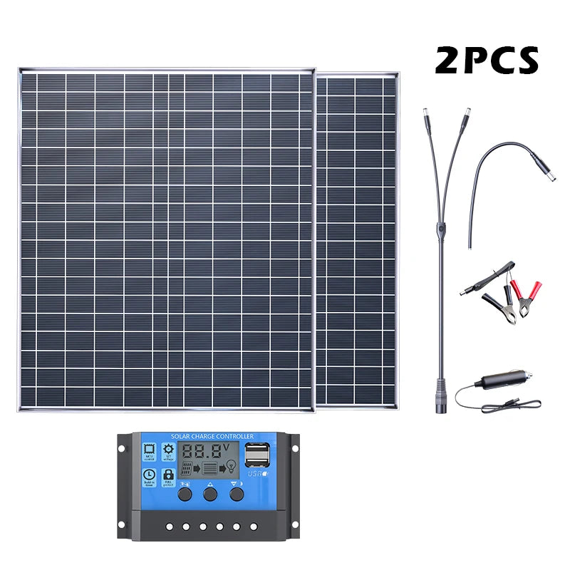 500W Solar Powerbank Kit mit 12V/18V Panel