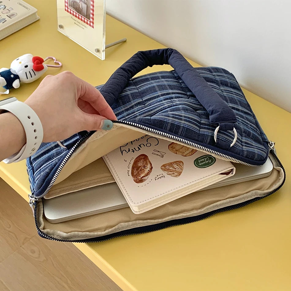 Süße koreanische Laptop-Umhängetasche 13–15,6 Zoll