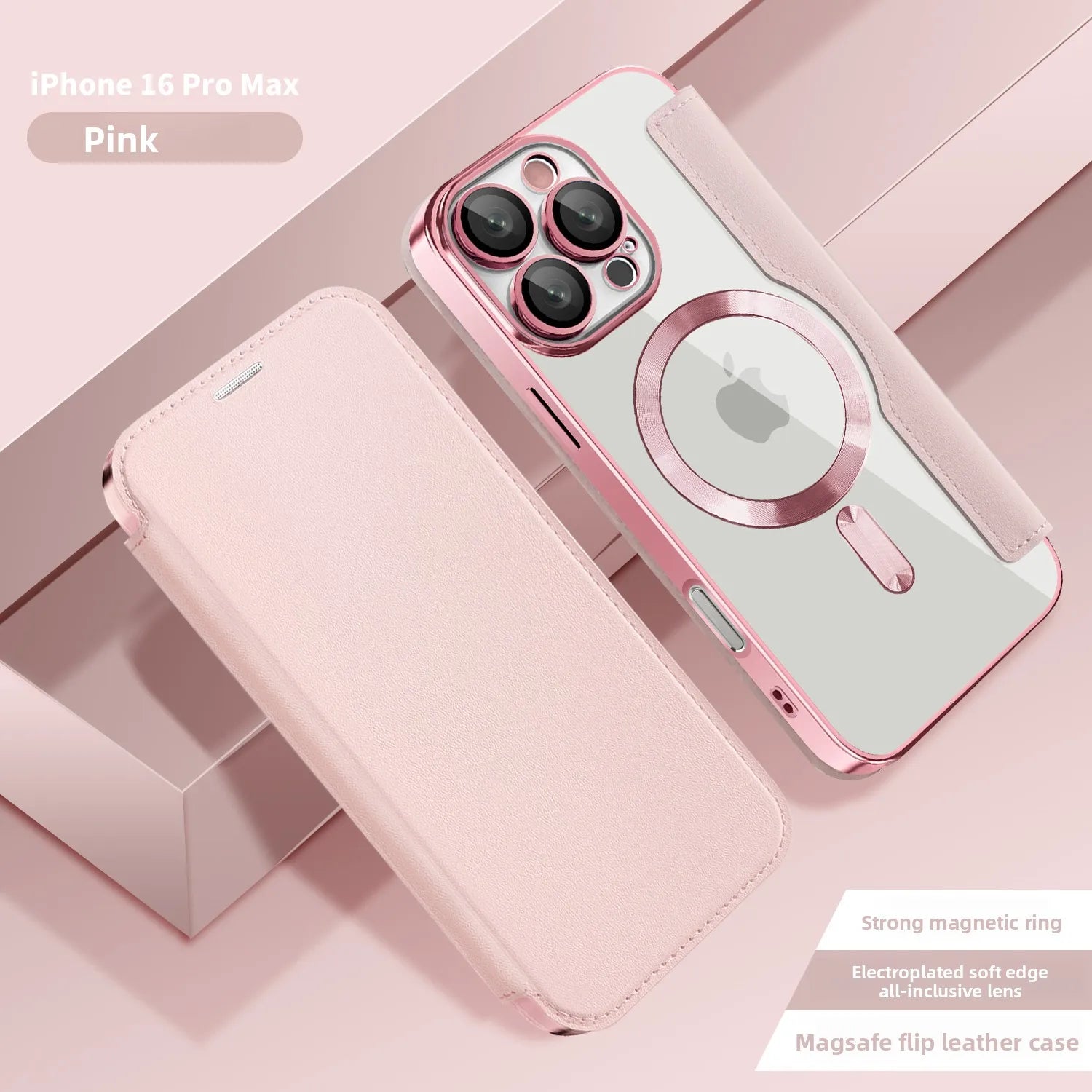 Magnetisches Leder Flip Case für iPhone 17 Pro Max