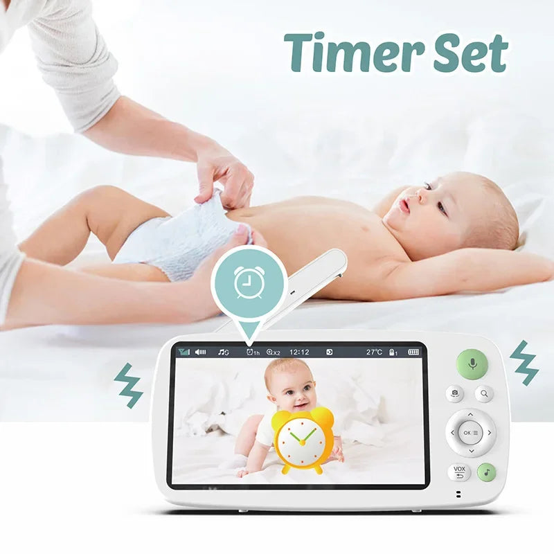 5-inch Wireless Baby Monitor with Night Vision and Audio