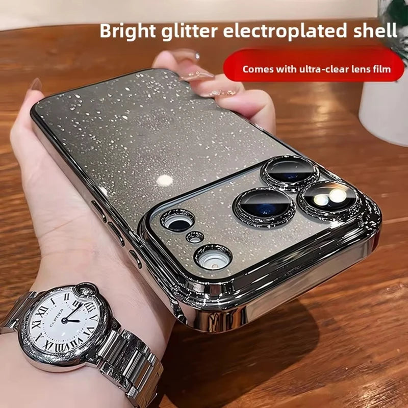 Transparente Glitzer-Schutz-Hülle für iPhone 17 Pro Max