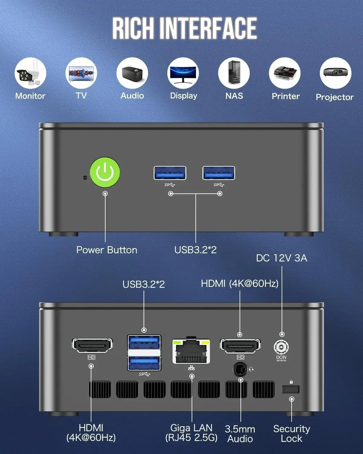 Kompakter Mini-PC mit DDR4, NVMe SSD & Windows 11 Pro