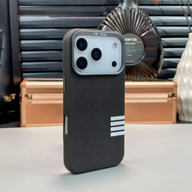 MagSafe Flachs Gewebe Hülle für iPhone 17 Pro Max