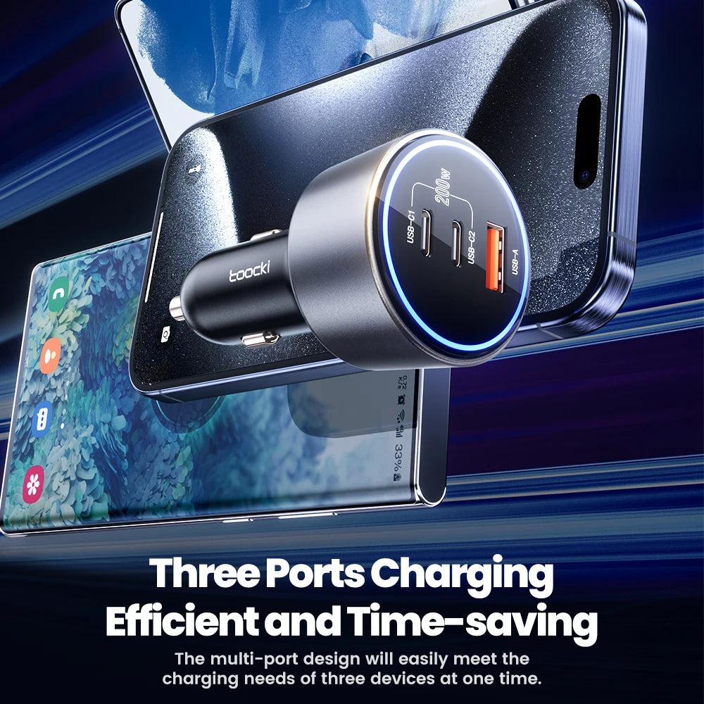 200W USB C Auto-Ladegerät Schnellladen