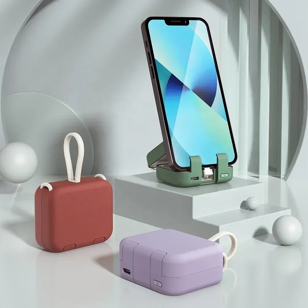 4000mAh foldable power bank & case for iPhone & Android