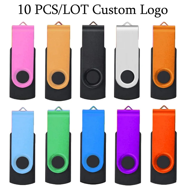 10 Stück USB 2.0 Stick 4–64GB mit Logo