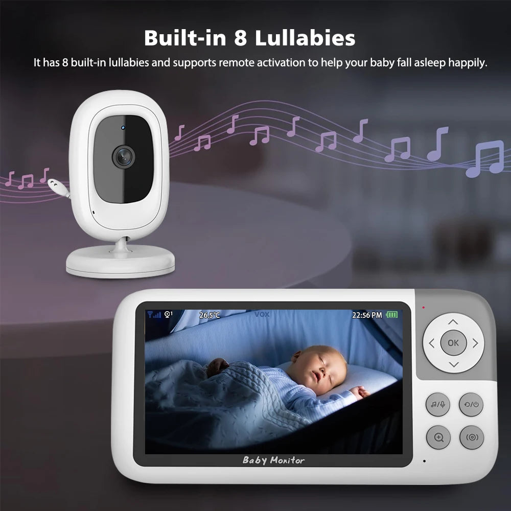 5'' Video Baby Monitor 720P mit Nachtsicht & Audio