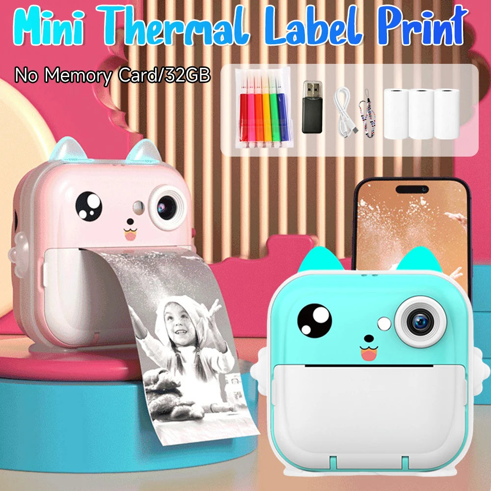 Tragbarer Mini Thermodrucker Bluetooth 200dpi USB