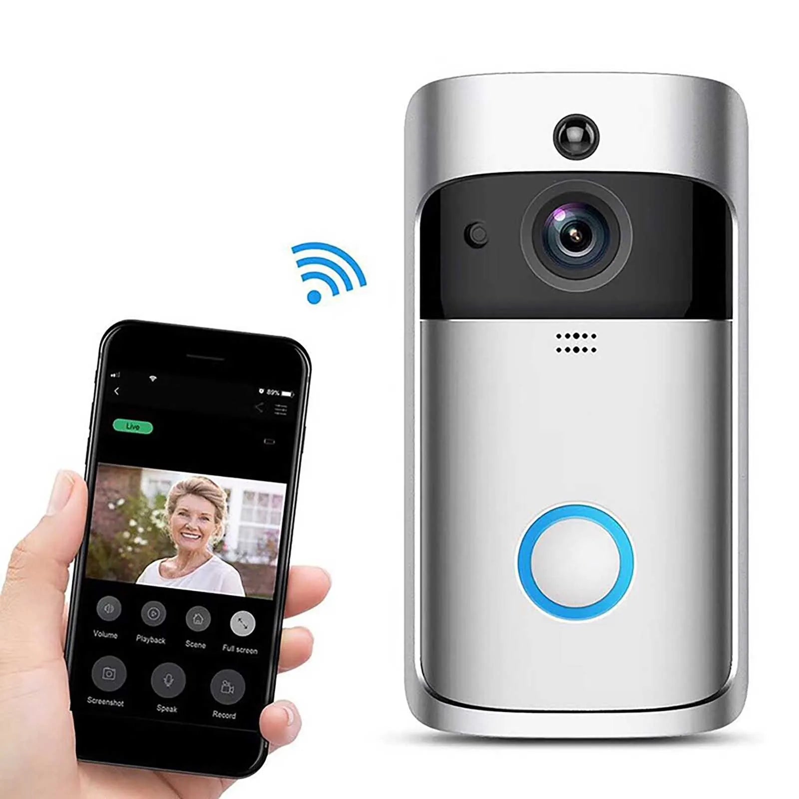 Kabellose WLAN Türklingel mit Kamera & 720P HD Video