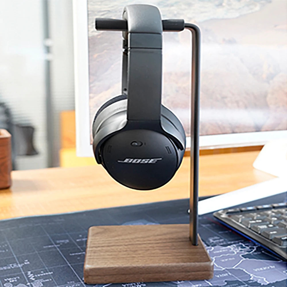 Holz-Aluminium Kopfhörerständer Desktop Organizer