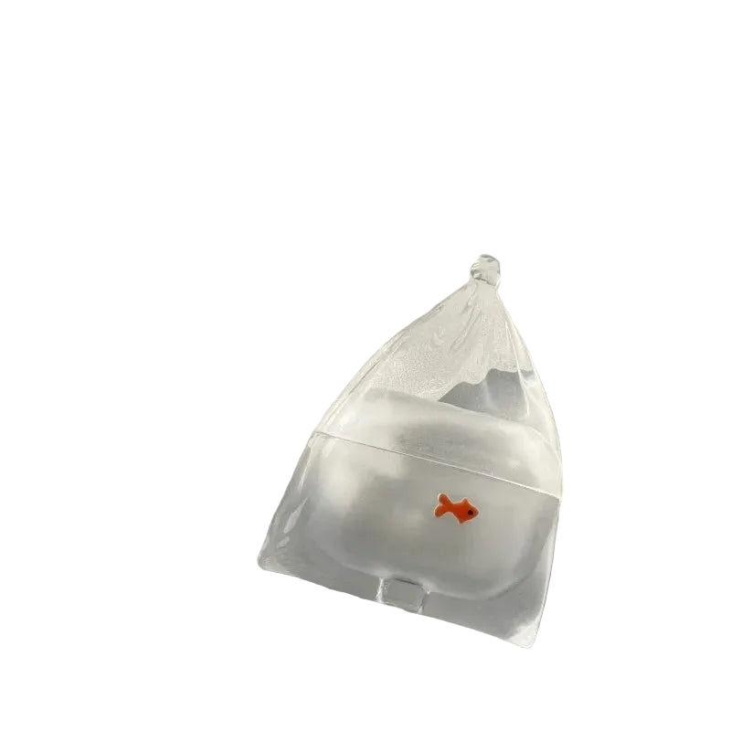 Transparent silicone AirPods case, fish design