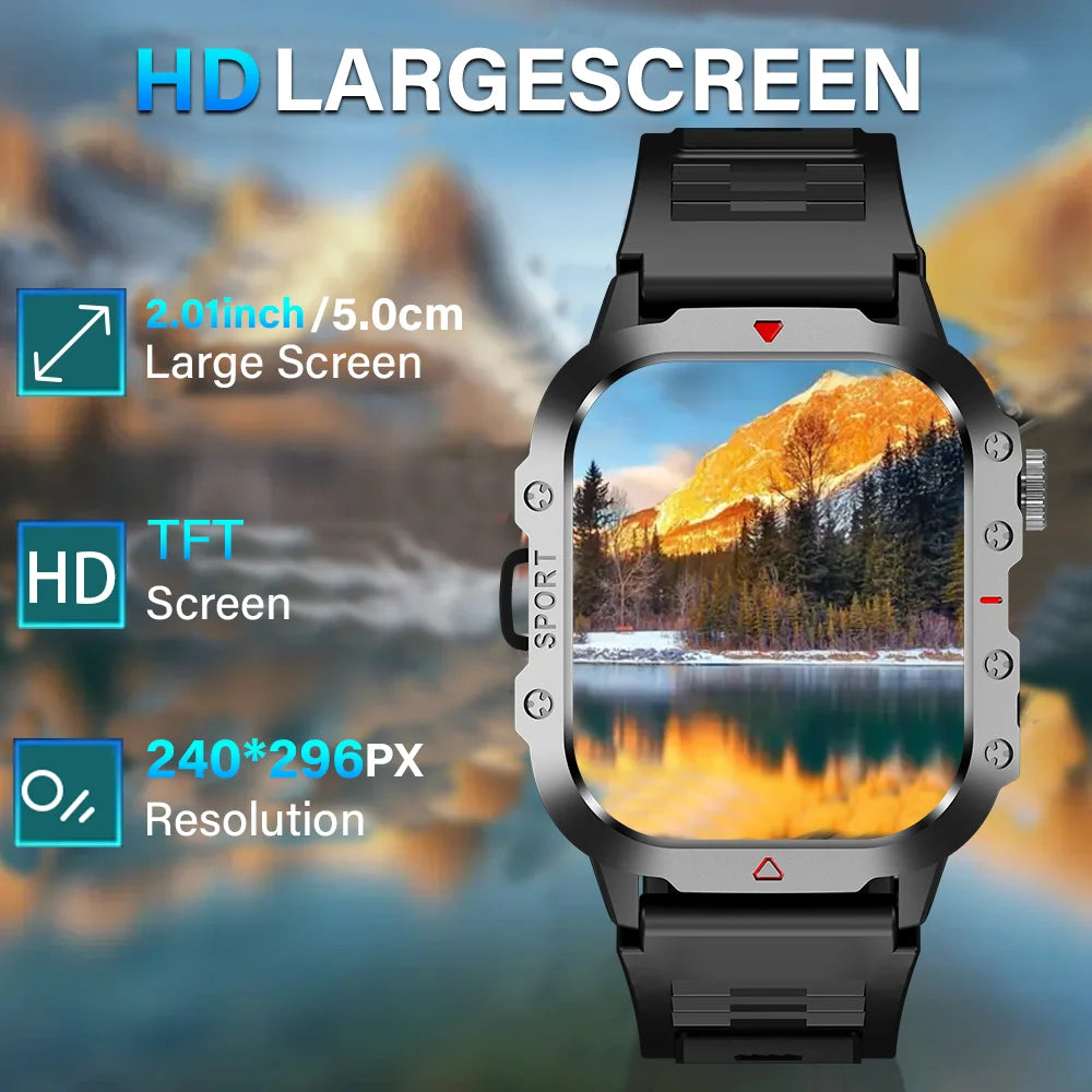 Outdoor Smartwatch mit 2,01" HD Display & Bluetooth