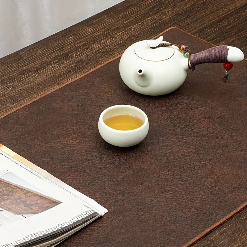 Luxuriöser Kunstleder Tischläufer