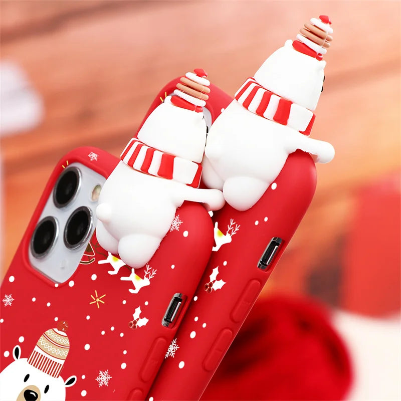 3D Bär Santa Weihnachts Handyhülle für Samsung S25