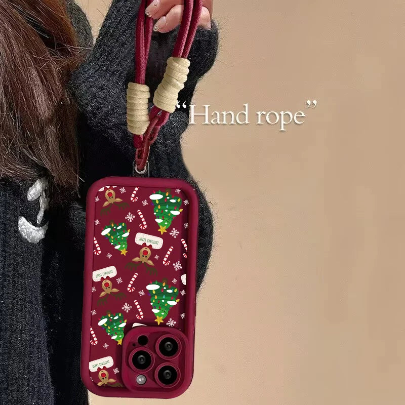 Weihnachtsbaum Handkette Hülle für Samsung S25