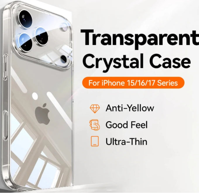 Kristallklare Hülle für iPhone 15, 16 & 17 – Stoßfest & Kratzfest