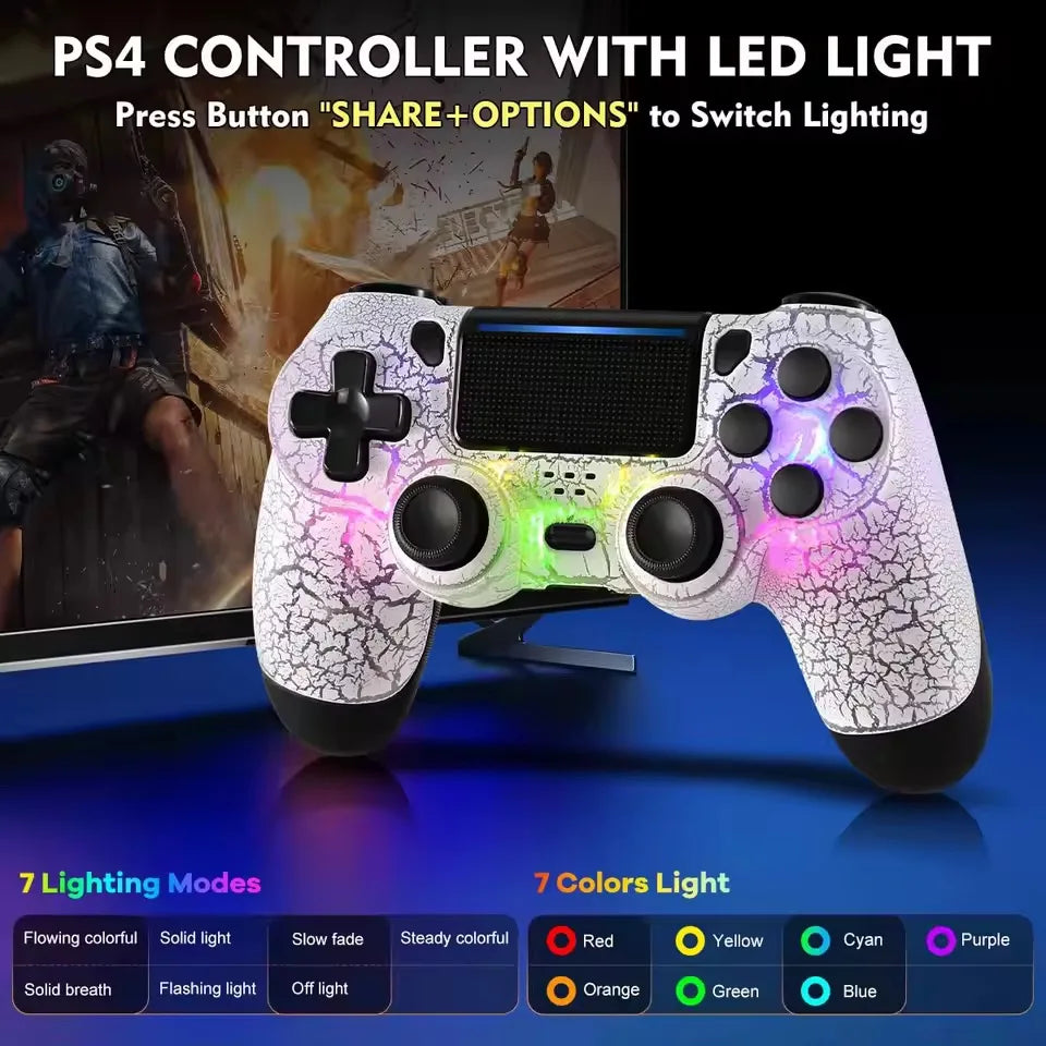 RGB Wireless Gamepad 2025 for PS4/Slim/Pro & PC