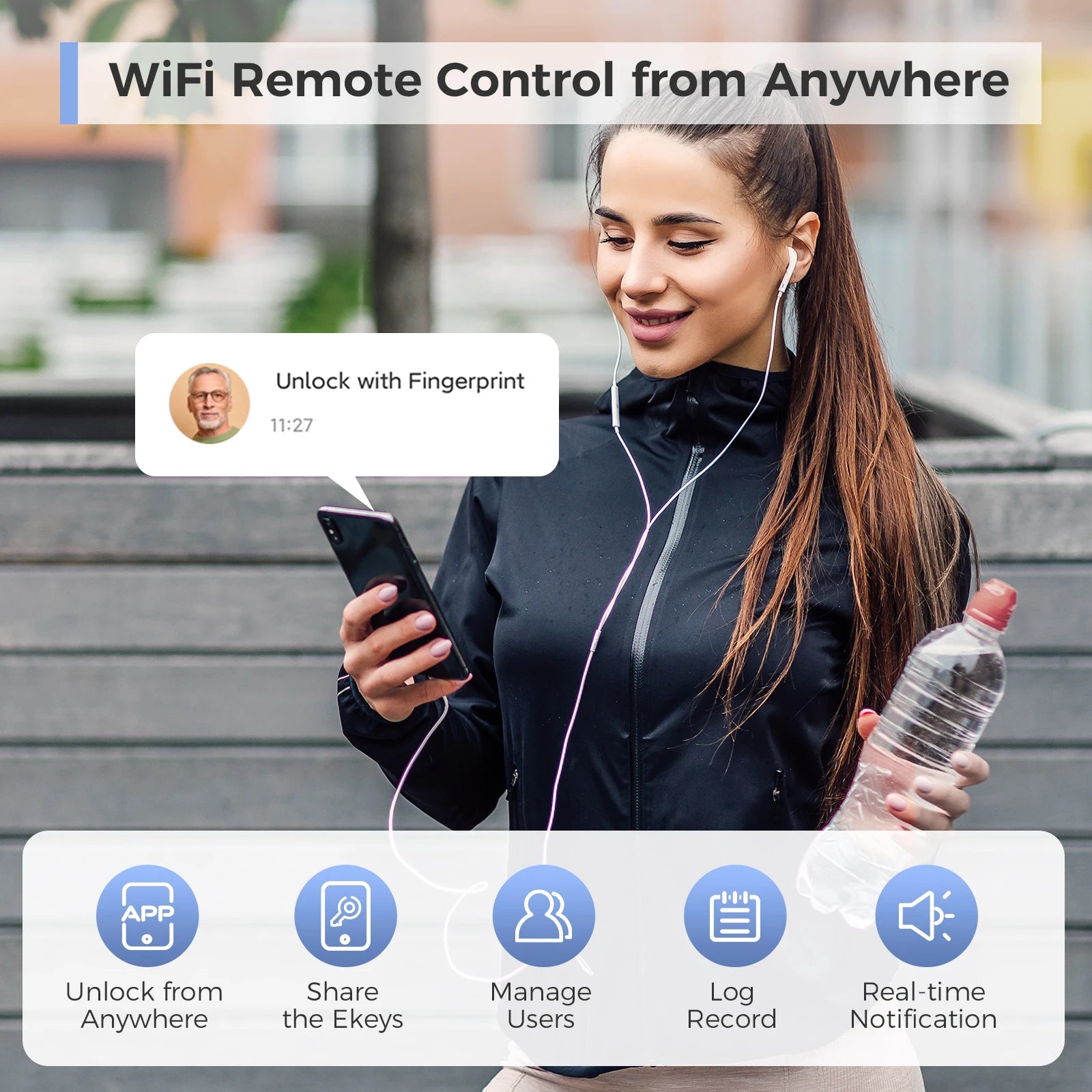 LNDU G601N Smart Türschloss mit 360° Fingerabdruck
